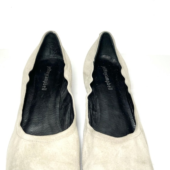 Jeffrey Campbell Bitsie Women’s Pumps Block Heel Light Gray Suede Size 9.5 - Picture 7 of 12